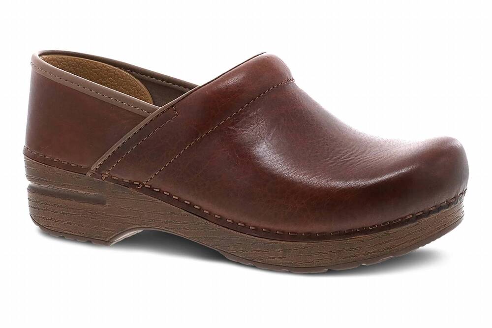 NEW DANSKO women's professional full grain clog in saddle